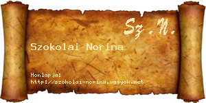 Szokolai Norina névjegykártya